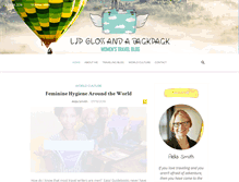 Tablet Screenshot of lipglossandabackpack.com